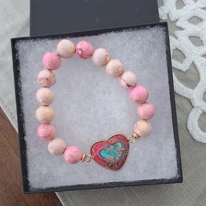 💥SALE💥NEW Gorgeous Stone Adjustible Heart Shaped Bracelet